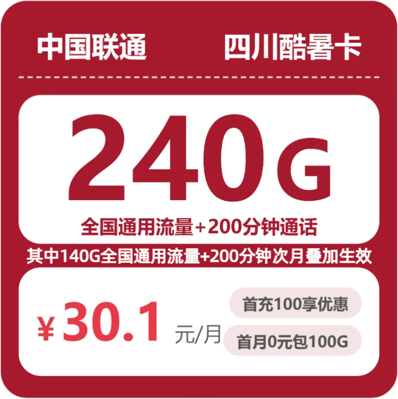 2026年07月四川联通流量卡测评:240G通用流量+200分钟通话,办卡避坑指南-小韩聊卡 - 四大运营商手机流量卡官方办理 | 全国通用高性价比套餐推荐