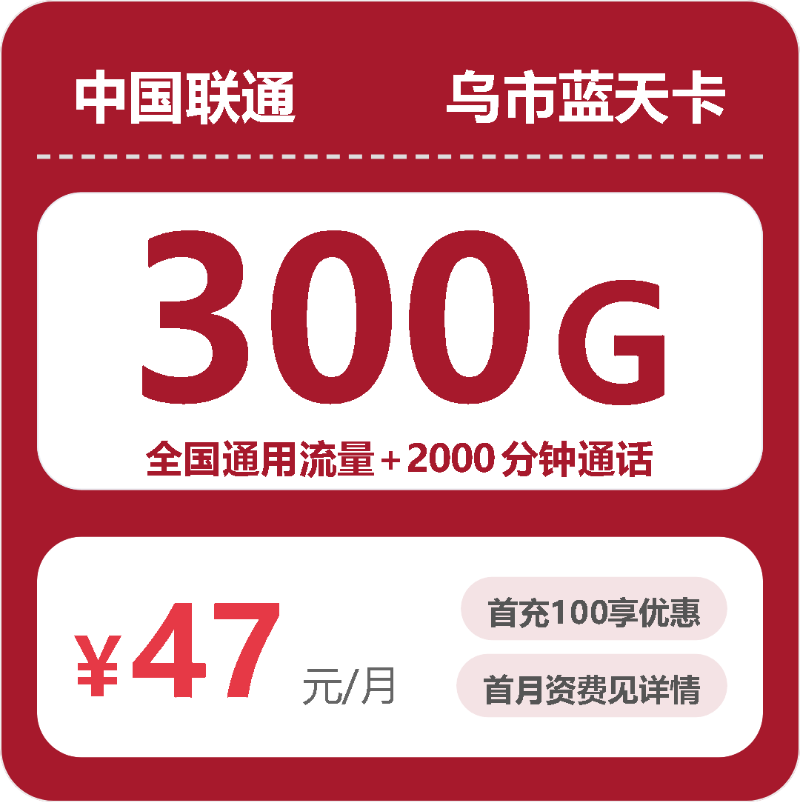 55054-联通乌市蓝天卡封面图