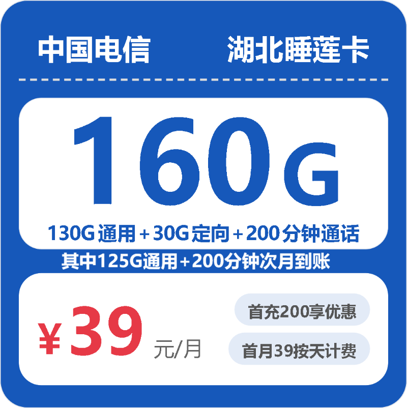 56363-电信湖北睡莲卡封面图
